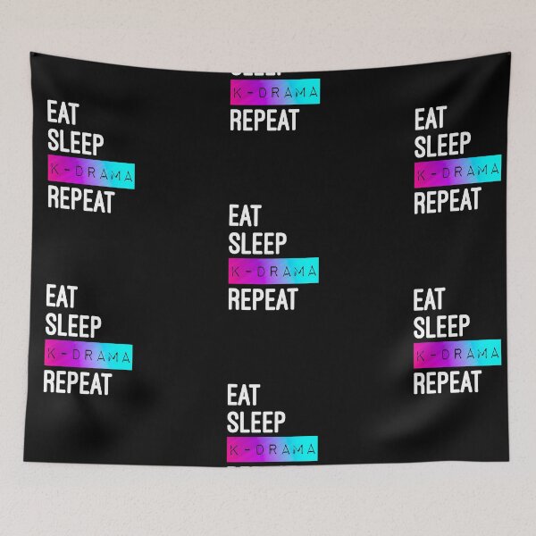 Item preview, Eat Sleep K-Drama Repeat designed and sold by Desznr.