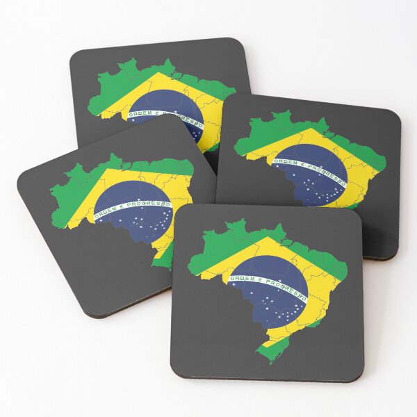 Item preview, Brazil Flag Map with regions designed and sold by Alo.