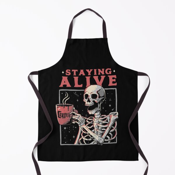 Item preview, Staying Alive - Coffee Skull Funny Gift  designed and sold by EduEly.