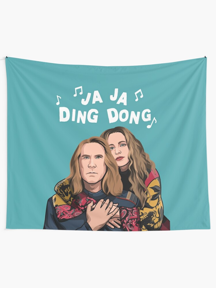 Eurovision Ja Ja Ding Dong Song Fire Saga Merch Netflix Tapestry By Allthingsbanter Redbubble