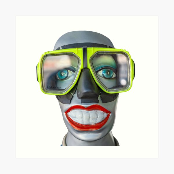 Plongeur souriant Impression artistique
