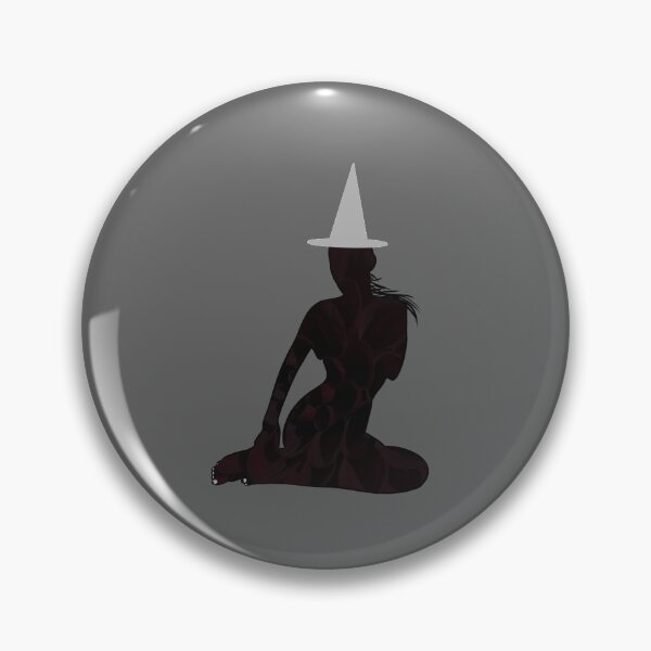 Item preview, Black sensual silhouette of witch with white Halloween hat designed and sold by BV-creas.