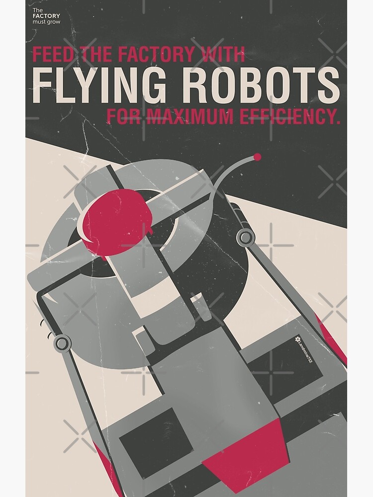 Thumbnail 3 of 3, Photographic Print, Flying Robots for Efficiency designed and sold by Landmine752.