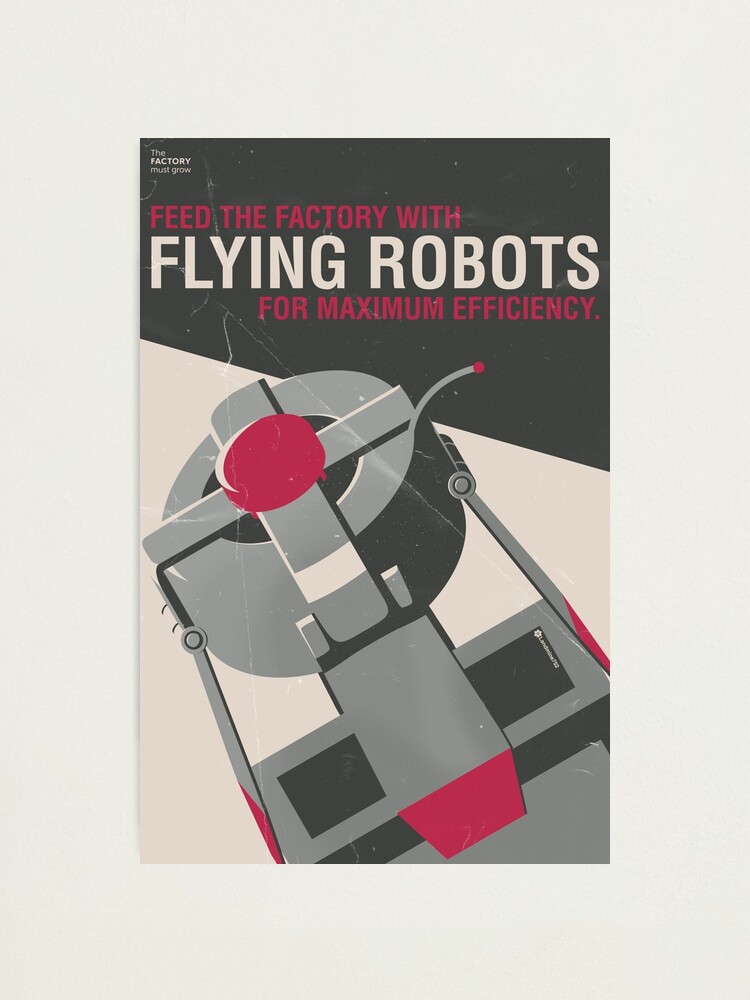 Thumbnail 1 of 3, Photographic Print, Flying Robots for Efficiency designed and sold by Landmine752.