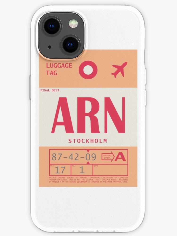 Stockholm Arlanda Airport Vintage Luggage Tag