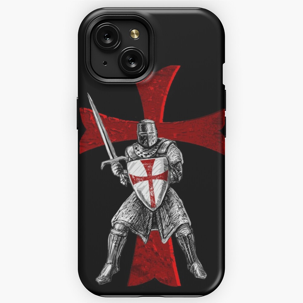 Knight Templar Holding a Sword and a Shield