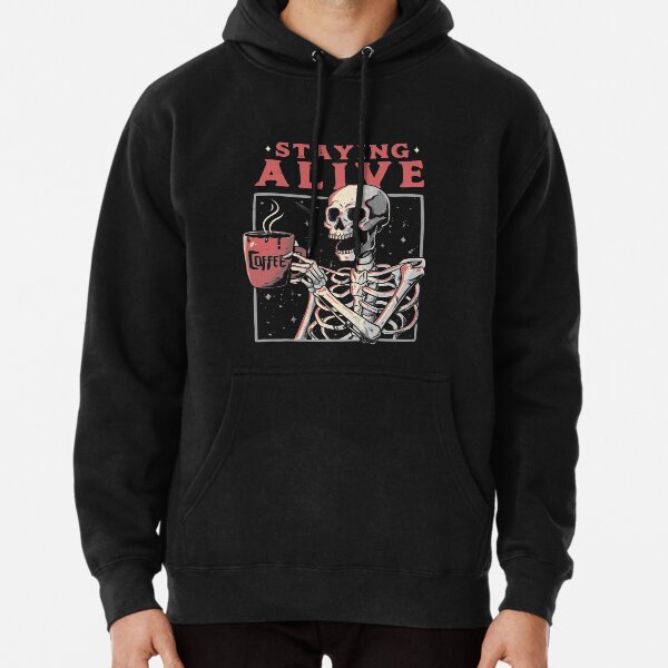 Item preview, Staying Alive - Coffee Skull Funny Gift  designed and sold by EduEly.