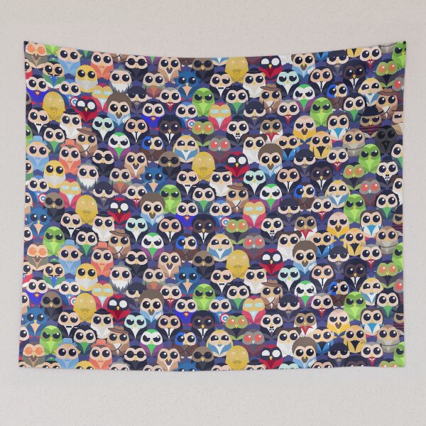 Aperçu de l'œuvre Motif Nombreux Hiboux créée et vendue par stierney.