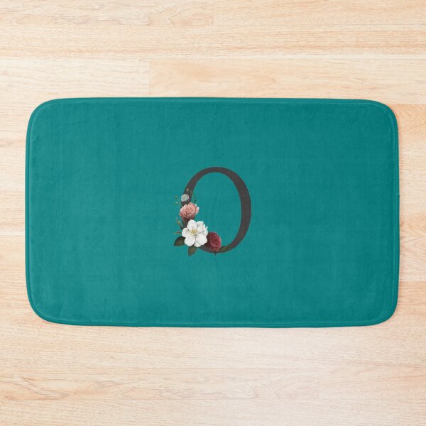 Item preview, Black On Teal Monogram Letter O | Floral Alphabet designed and sold by SerendipityNow.