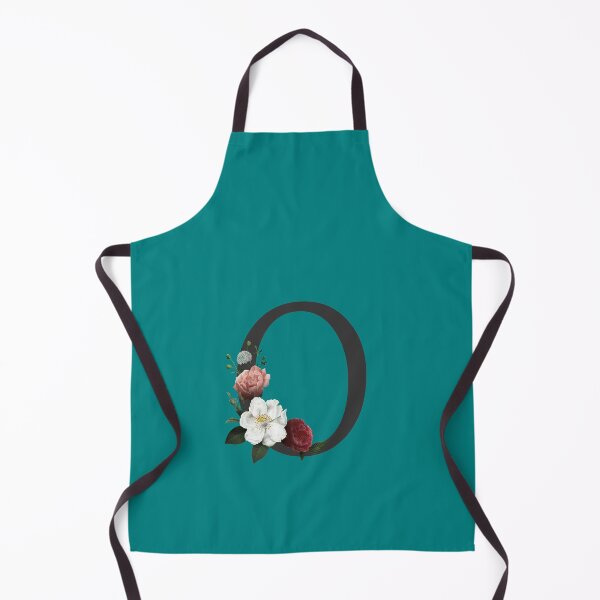 Item preview, Black On Teal Monogram Letter O | Floral Alphabet designed and sold by SerendipityNow.