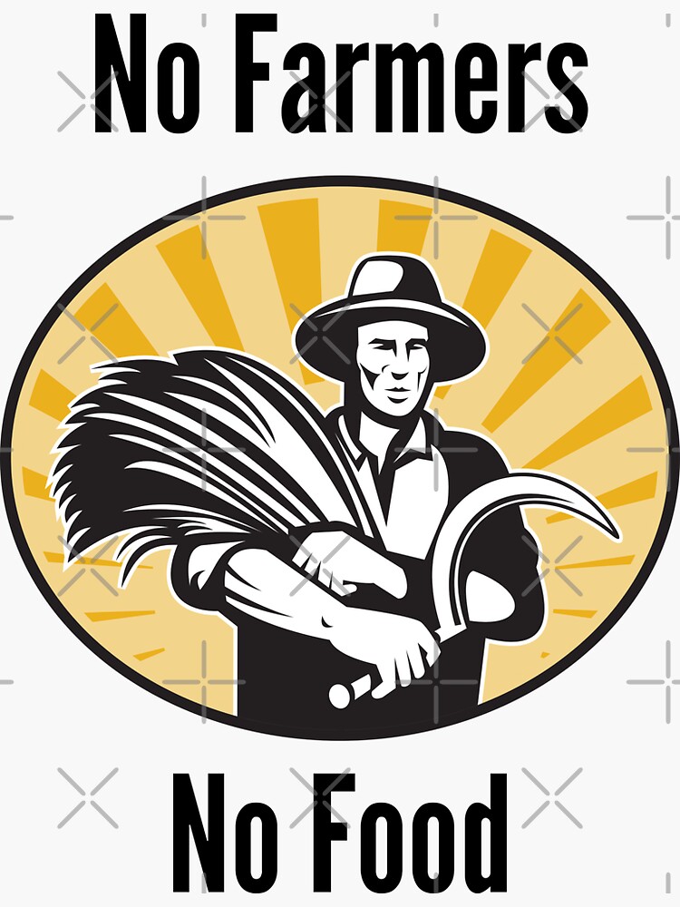 no farmers no food concept. support local farmers. farmer protest::  tasmeemME.com