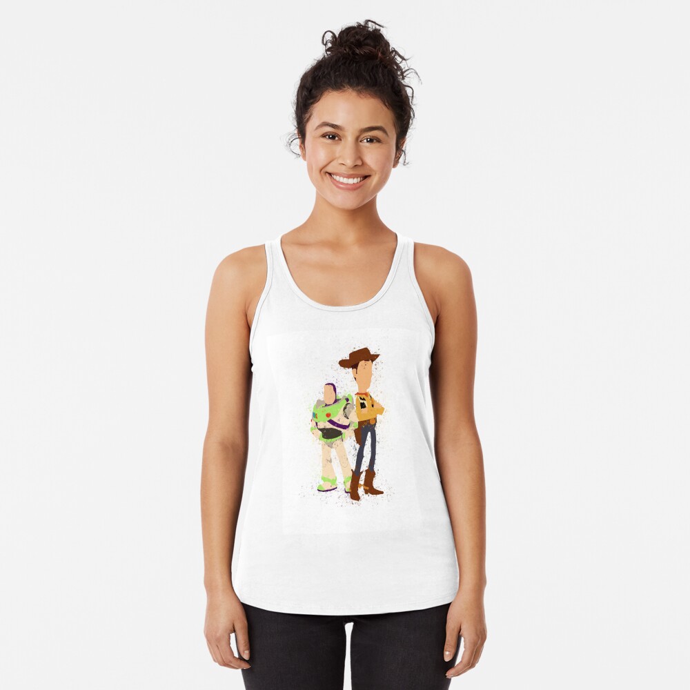 Discover Woody and Buzz Racerback Tank Top