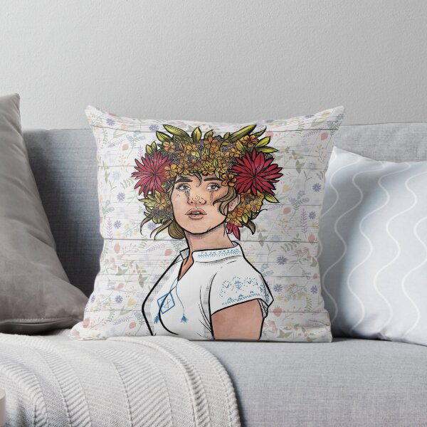 The Midsommar May Queen Throw Pillow