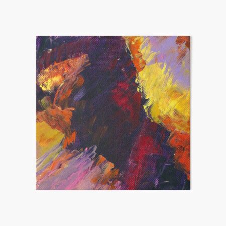 Fiery Horizon, Conscious, Colorful Abstract Landscape Art by Courtney Hatcher Art Board Print
