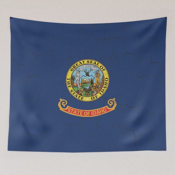 Item preview, Idaho Flag Grunge Wall designed and sold by TRowanDesign.