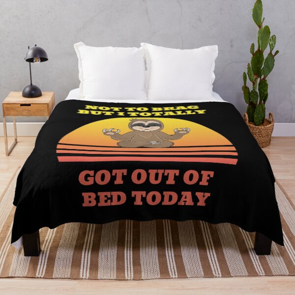 Item preview, Not to Brag but I Totally Got Out of Bed Today Sunset Sloth Meditation designed and sold by NickDsigns.