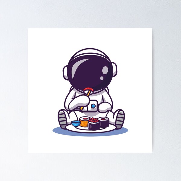 Item preview, Astronaut eating sushi designed and sold by Brendsy.