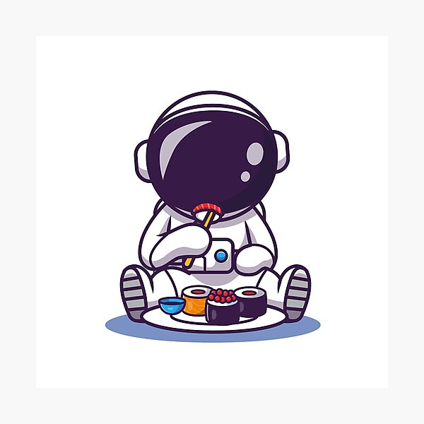 Item preview, Astronaut eating sushi designed and sold by Brendsy.