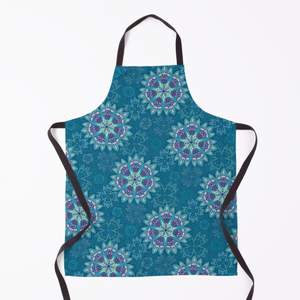 Item preview, Aquamarine lacy dream folk floral enchantment designed and sold by Natural-Avenue.