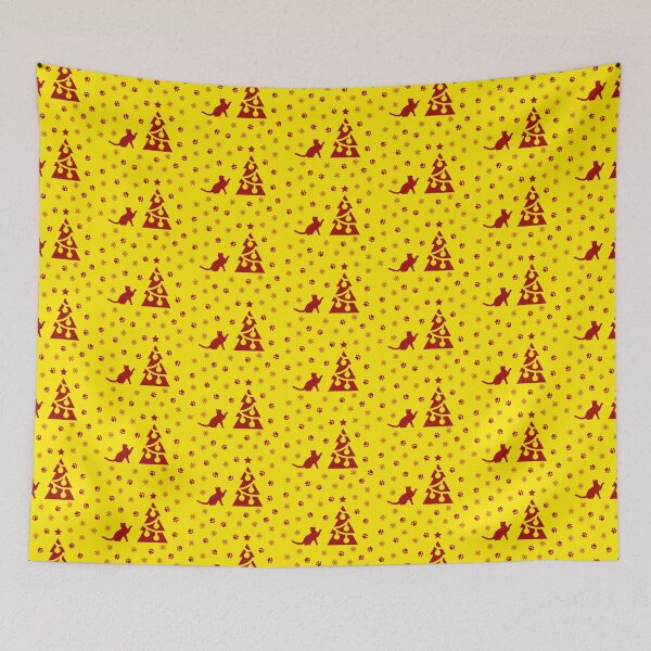 Item preview, Christmas tree cat yellow designed and sold by BartZet.