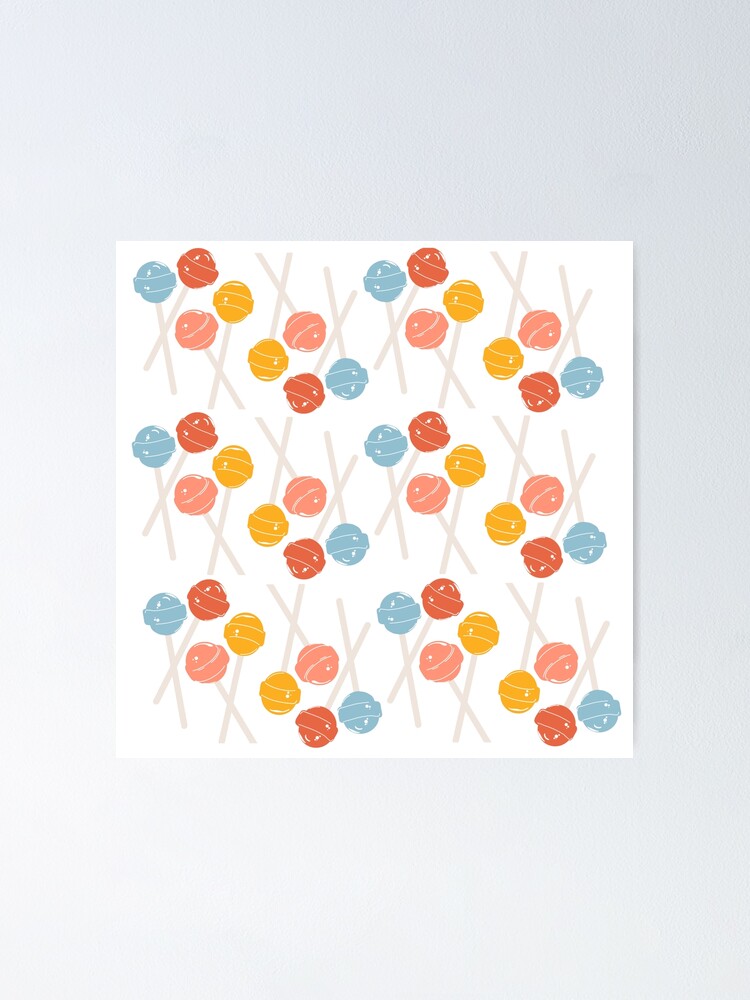 Thumbnail 1 of 3, Poster, lollipop pattern designed and sold by Flo2.