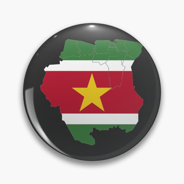 Item preview, Suriname Flag Map with regions designed and sold by Alo.