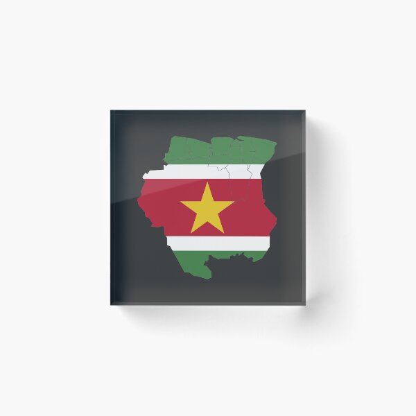 Item preview, Suriname Flag Map with regions designed and sold by Alo.