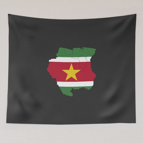 Item preview, Suriname Flag Map with regions designed and sold by Alo.
