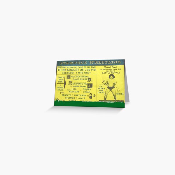 Classic Stampede Wrestling Card Poster Greeting Card