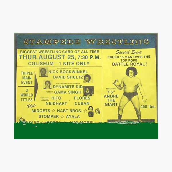 Item preview, Classic Stampede Wrestling Card Poster designed and sold by robinhoodcomic.