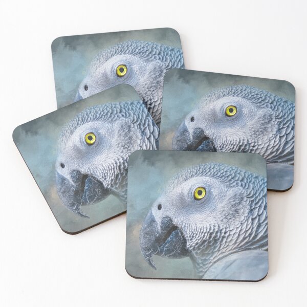 Item preview, African Grey Parrot Portrait designed and sold by Elisabeth Lucas.