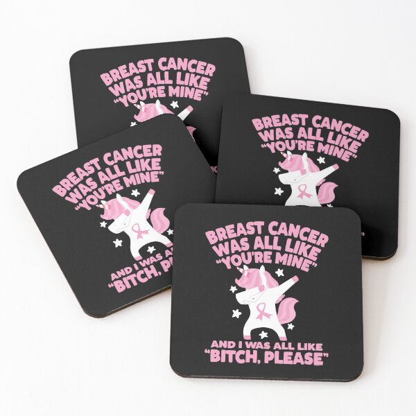 Item preview, Breast Cancer Bitch Please Quote Funny Unicorn designed and sold by ZubbaZooba.