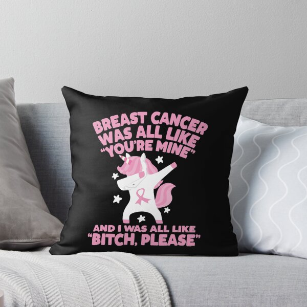 Item preview, Breast Cancer Bitch Please Quote Funny Unicorn designed and sold by ZubbaZooba.