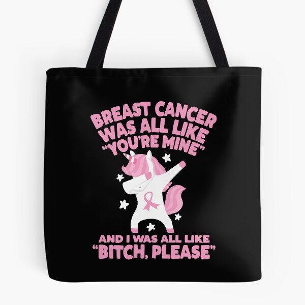Item preview, Breast Cancer Bitch Please Quote Funny Unicorn designed and sold by ZubbaZooba.