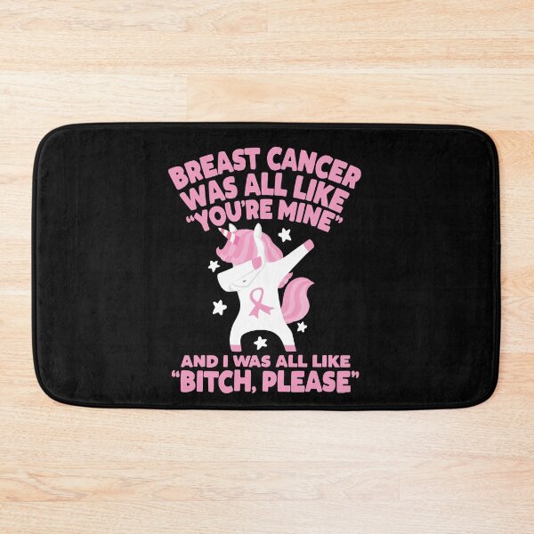 Item preview, Breast Cancer Bitch Please Quote Funny Unicorn designed and sold by ZubbaZooba.