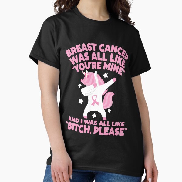 Item preview, Breast Cancer Bitch Please Quote Funny Unicorn designed and sold by ZubbaZooba.