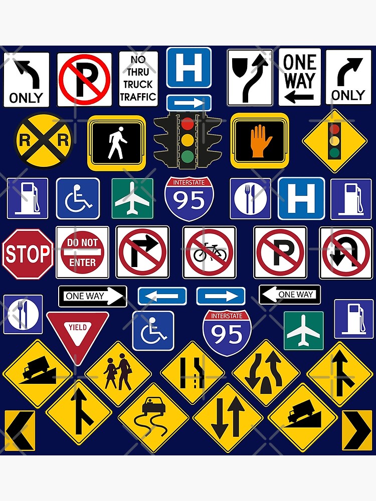 Road Signs, Regulations Signs Poster for Sale by levsal