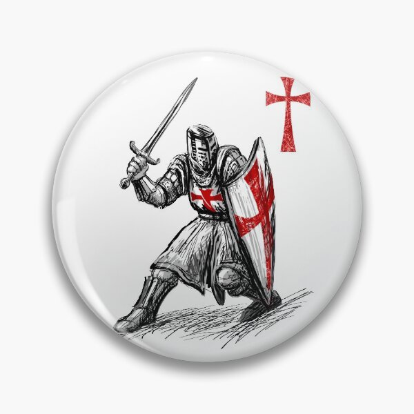 Item preview, Crusader Knights Templar With Sword Christian Red Cross designed and sold by aronia.