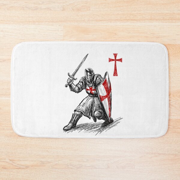 Item preview, Crusader Knights Templar With Sword Christian Red Cross designed and sold by aronia.