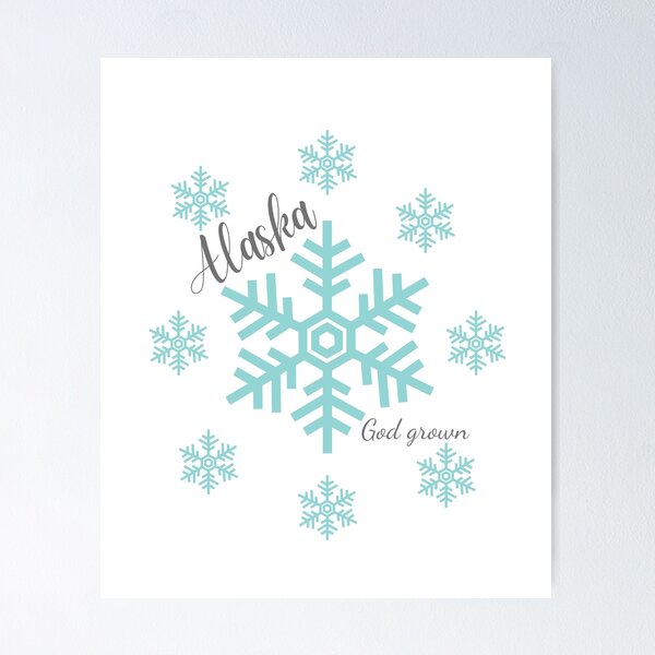 Item preview, Alaska with unique snowflakes by God Grown designed and sold by GodGrown.