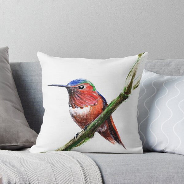 Item preview, Little Hummer - Hummingbird prisma pencil & acrylic painting designed and sold by Rebecca Rees.