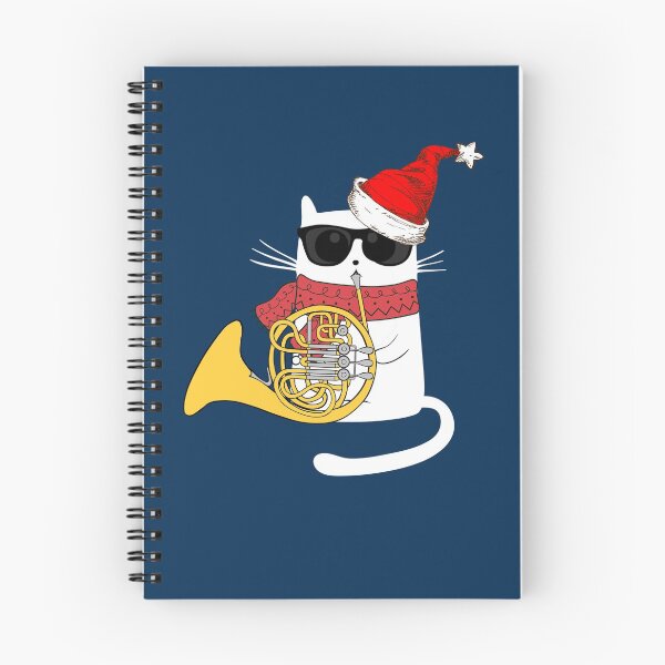 Item preview, Christmas Jazz Cat - French Horn Playing Christmas Carols designed and sold by SithJedi.