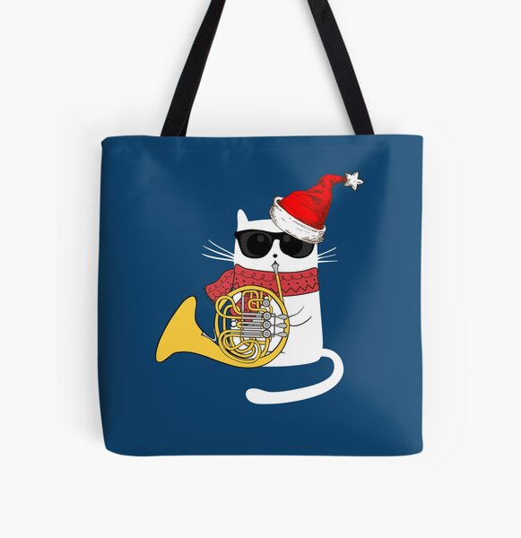 Item preview, Christmas Jazz Cat - Waldhorn spielt Weihnachtslieder designed and sold by SithJedi.