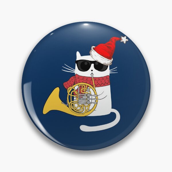 Artikelvorschau, Christmas Jazz Cat - Waldhorn spielt Weihnachtslieder entworfen und verkauft von SithJedi.