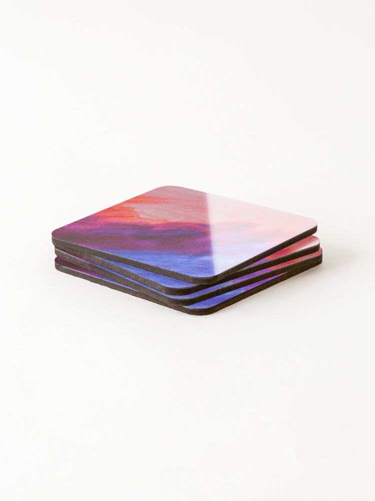 Thumbnail 4 of 5, Coasters (Set of 4), 107 red designed and sold by AlgorithmAB.