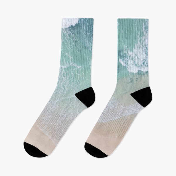 Item preview, Green And White Lace Beach Sand and Seashore Waves designed and sold by IZiets.