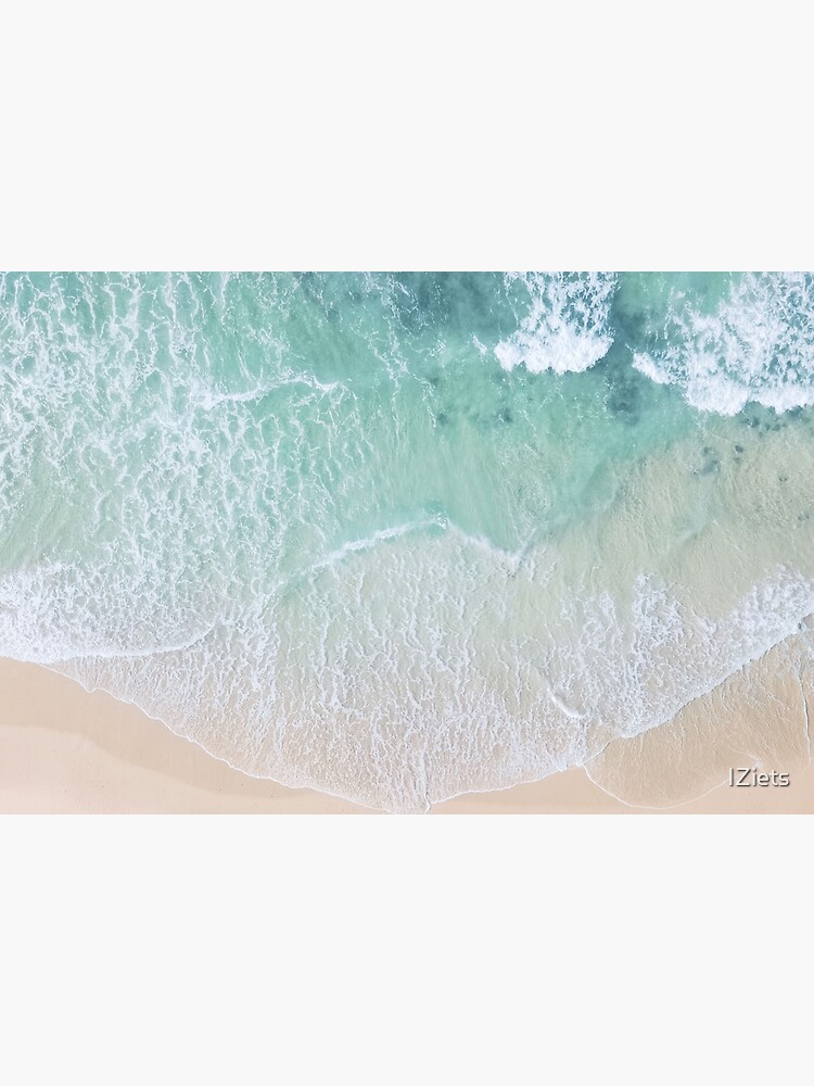 Green And White Lace Beach Sand and Seashore by IZiets