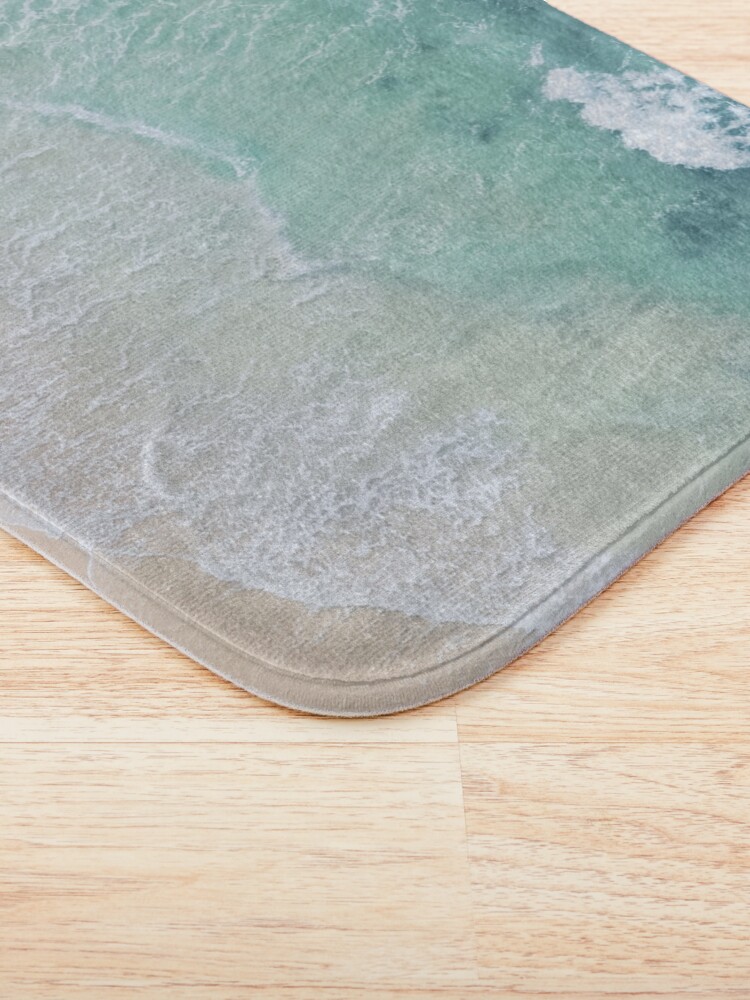 Alternate view of Green And White Lace Beach Sand and Seashore Bath Mat