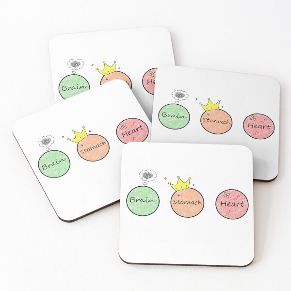Item preview, overthinking brain, happy stomach, broken heart  designed and sold by Dreamy@.