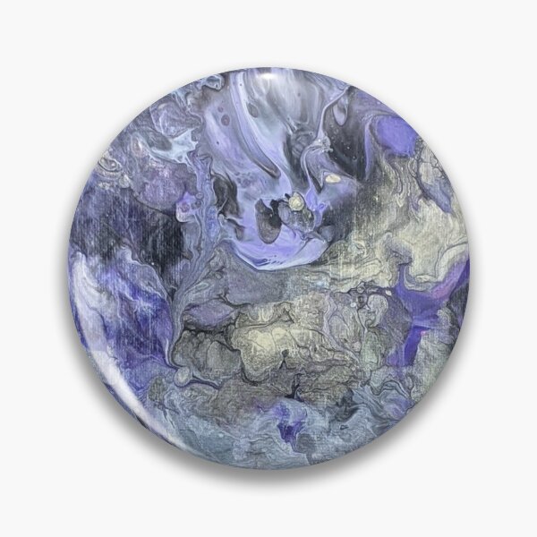 Item preview, Silver Purple Abstract Waves Acrylic Art designed and sold by snowpinecone.